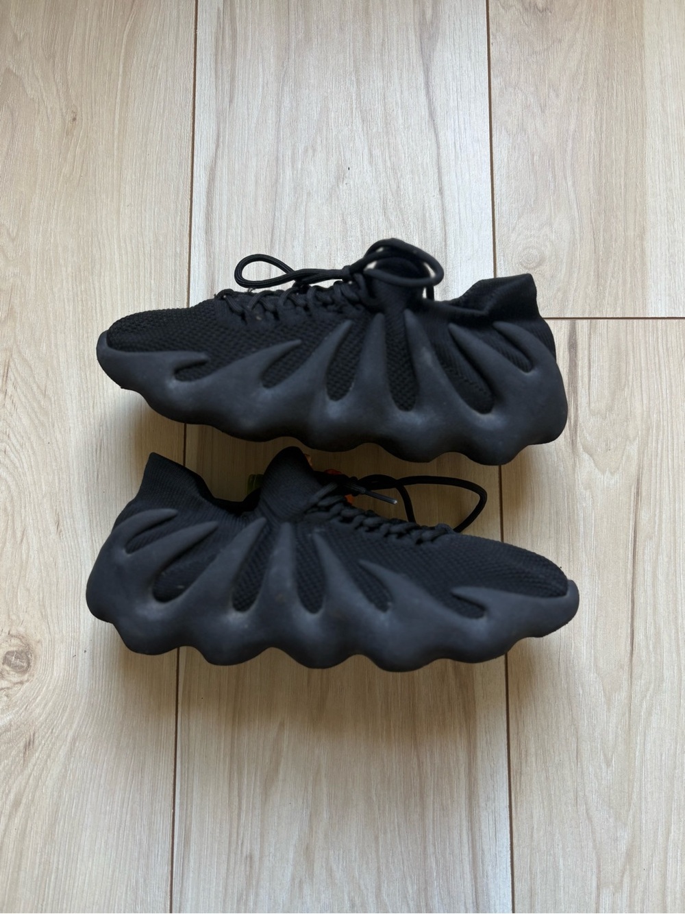 adidas Yeezy Black Sneakers Men’s Size 7 Chunky Wavy Sole Kanye West